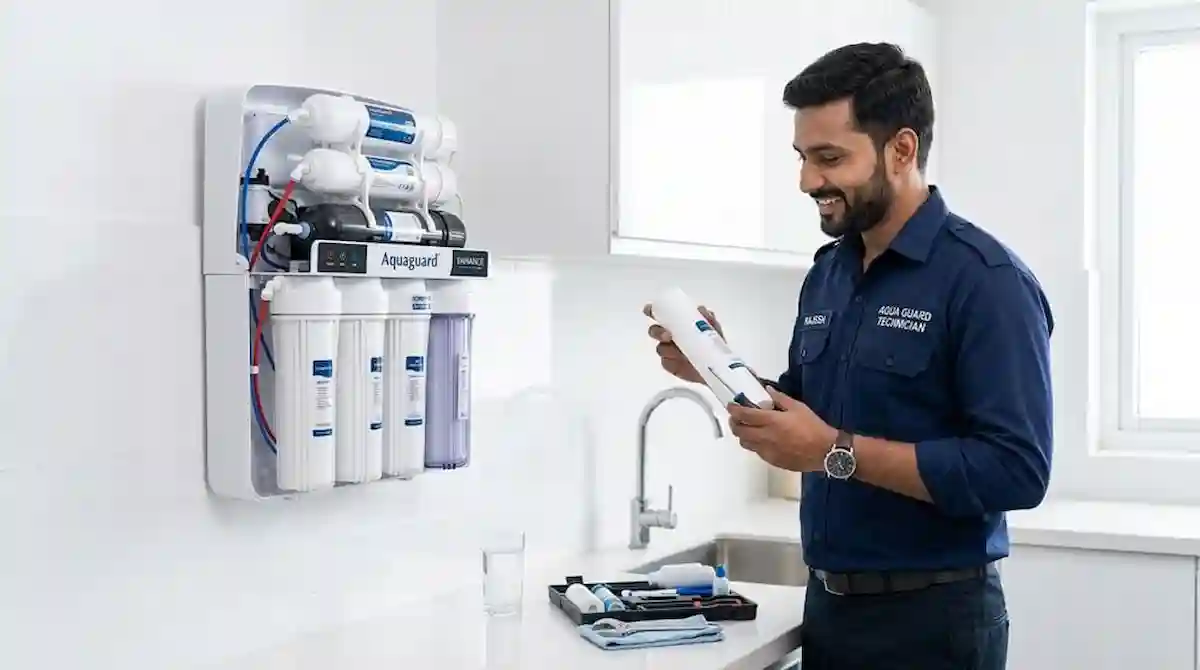Aquaguard RO Technician at work